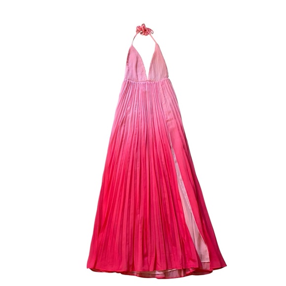 HELLO MOLLY Love Letter To You Maxi Dress Pink Ombré Pleats NEW Size XS / 2 NWT - Picture 3 of 14